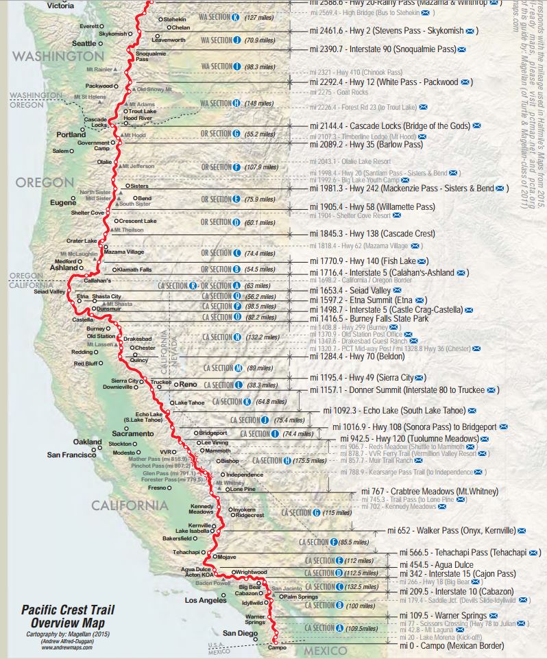 Pct Maps And Resupply The Long Hike 0951