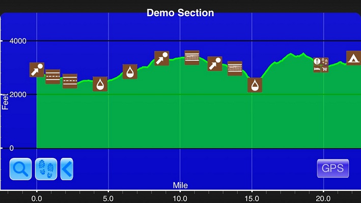 levation chart courtesy of Guthook's PCT Hiker app. He has apps for all the major trails.