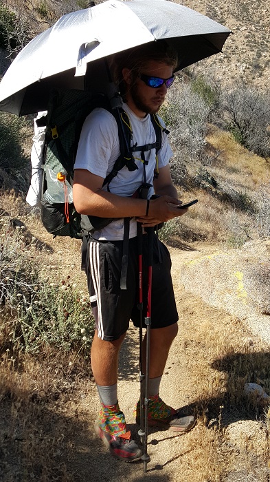 Day 5 - Checking location in the desert sun