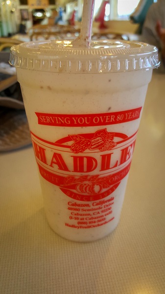 Hadley's banana-date shake