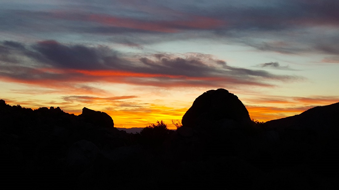 Sunrise near base of San Jacinto